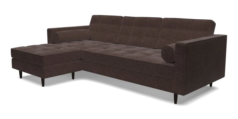 Marylebone RHF Corner Unit in Clever Tough And Eco Velvet Chrome