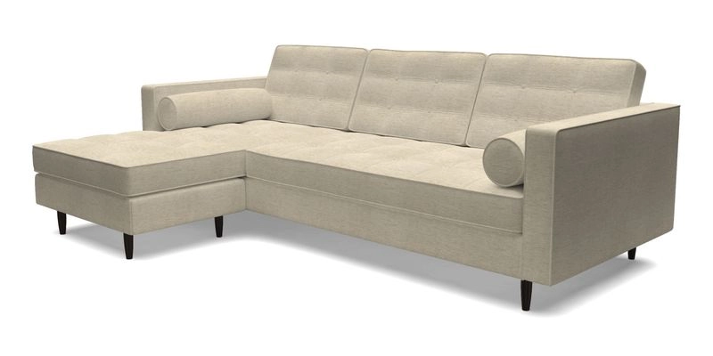 Marylebone RHF Corner Unit in Clever Tough And Eco Velvet Chrome