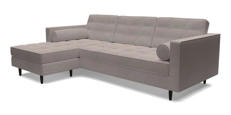 Marylebone RHF Corner Unit in Clever Tough And Eco Velvet Chrome