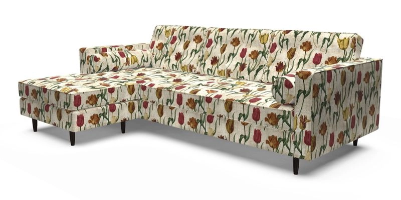 Marylebone RHF Corner Unit in Clever Tough And Eco Velvet Chrome