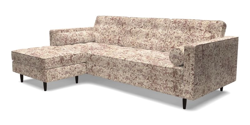 Marylebone RHF Corner Unit in Clever Tough And Eco Velvet Chrome