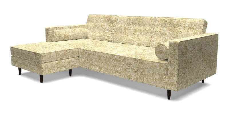 Marylebone RHF Corner Unit in Clever Tough And Eco Velvet Chrome