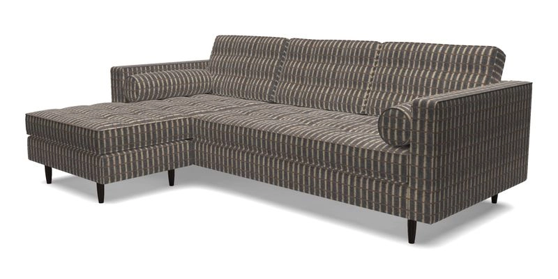 Marylebone RHF Corner Unit in Clever Tough And Eco Velvet Chrome