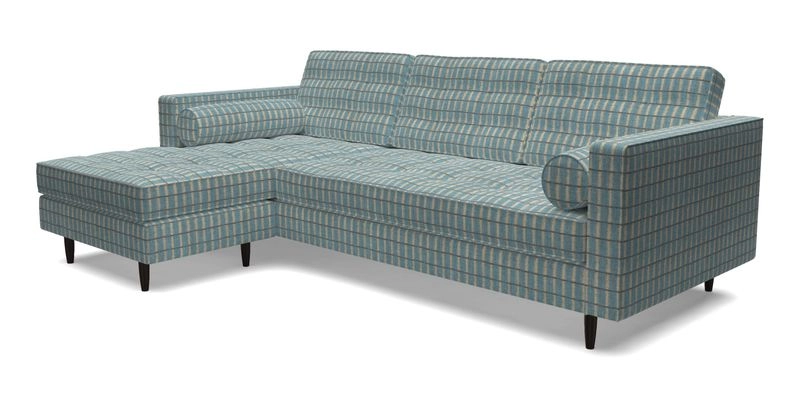 Marylebone RHF Corner Unit in Clever Tough And Eco Velvet Chrome