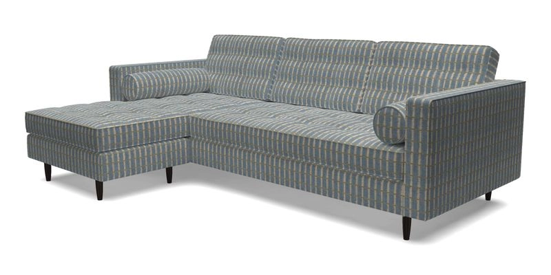 Marylebone RHF Corner Unit in Clever Tough And Eco Velvet Chrome