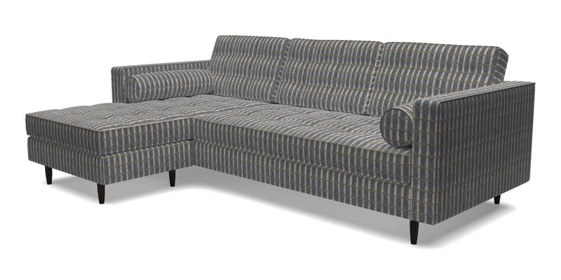 Marylebone RHF Corner Unit in Clever Tough And Eco Velvet Chrome