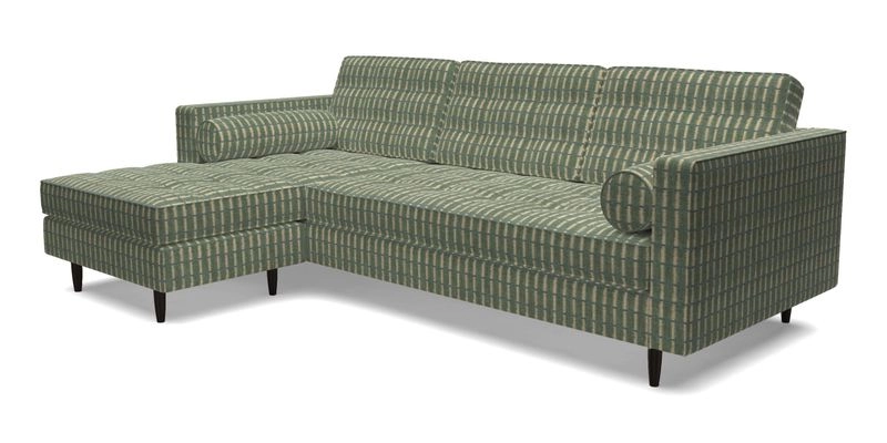 Marylebone RHF Corner Unit in Clever Tough And Eco Velvet Chrome