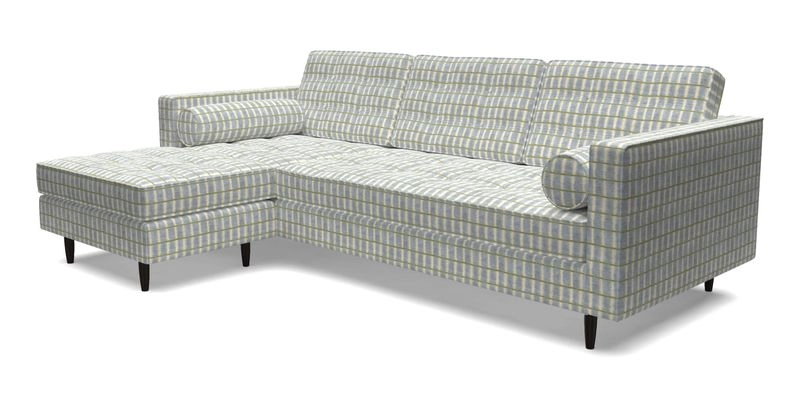 Marylebone RHF Corner Unit in Clever Tough And Eco Velvet Chrome