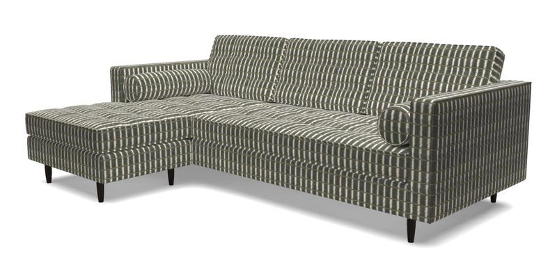 Marylebone RHF Corner Unit in Clever Tough And Eco Velvet Chrome