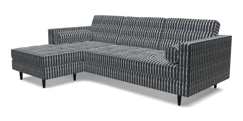 Marylebone RHF Corner Unit in Clever Tough And Eco Velvet Chrome