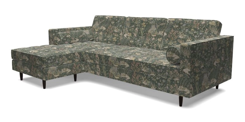 Marylebone RHF Corner Unit in Clever Tough And Eco Velvet Chrome