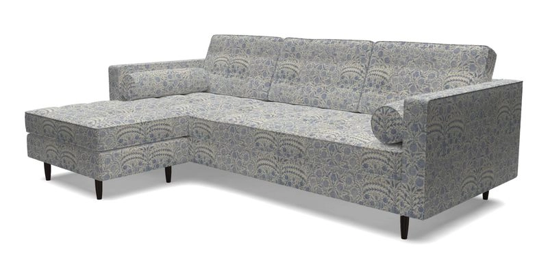 Marylebone RHF Corner Unit in Clever Tough And Eco Velvet Chrome