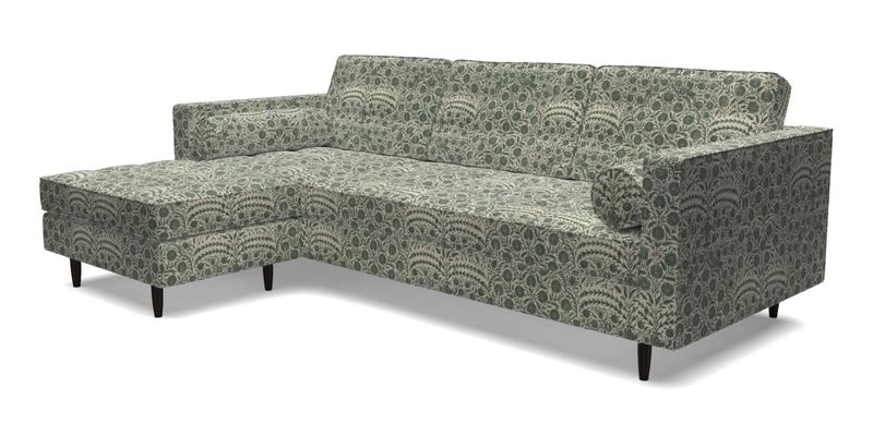 Marylebone RHF Corner Unit in Clever Tough And Eco Velvet Chrome