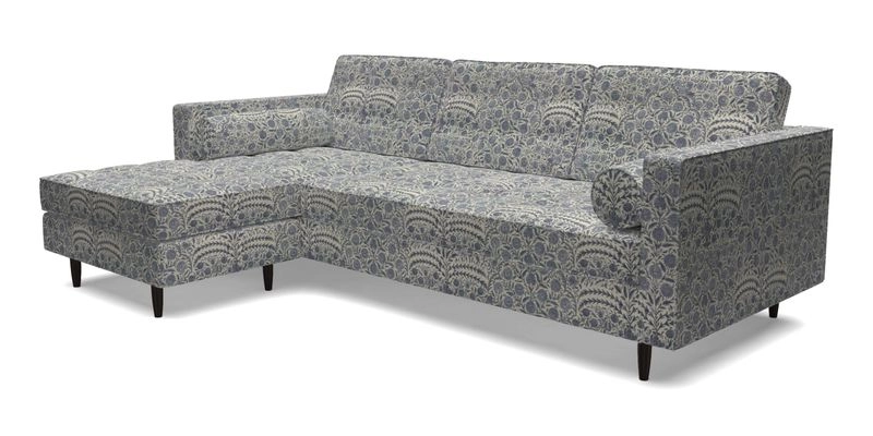 Marylebone RHF Corner Unit in Clever Tough And Eco Velvet Chrome