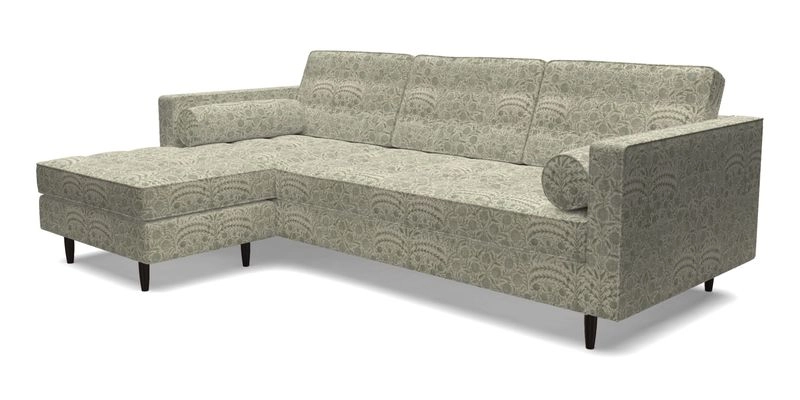 Marylebone RHF Corner Unit in Clever Tough And Eco Velvet Chrome