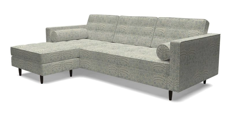 Marylebone RHF Corner Unit in Clever Tough And Eco Velvet Chrome