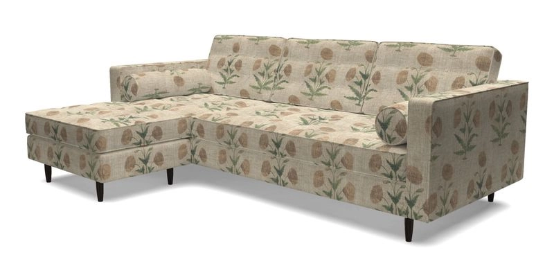 Marylebone RHF Corner Unit in Clever Tough And Eco Velvet Chrome