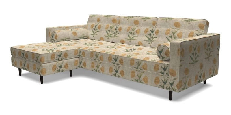 Marylebone RHF Corner Unit in Clever Tough And Eco Velvet Chrome