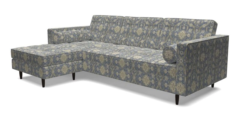 Marylebone RHF Corner Unit in Clever Tough And Eco Velvet Chrome