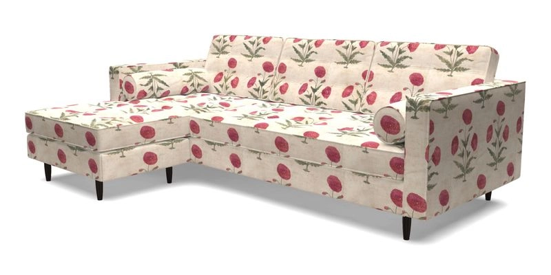Marylebone RHF Corner Unit in Clever Tough And Eco Velvet Chrome