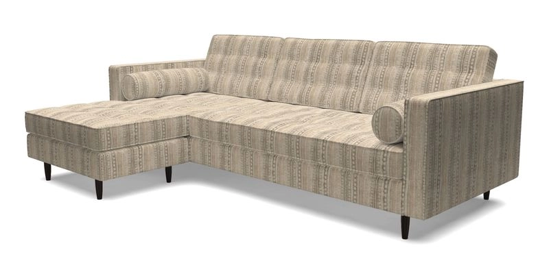 Marylebone RHF Corner Unit in Clever Tough And Eco Velvet Chrome
