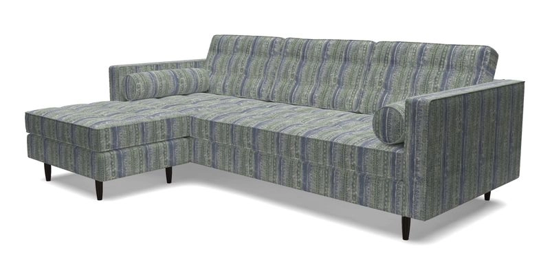 Marylebone RHF Corner Unit in Clever Tough And Eco Velvet Chrome