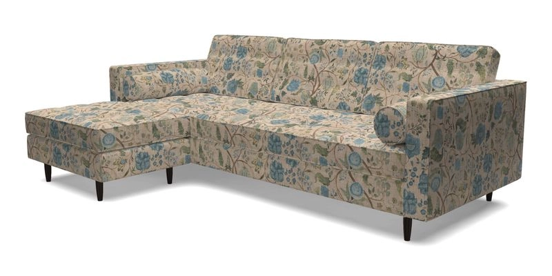 Marylebone RHF Corner Unit in Clever Tough And Eco Velvet Chrome