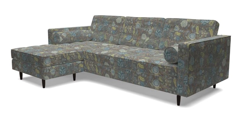 Marylebone RHF Corner Unit in Clever Tough And Eco Velvet Chrome