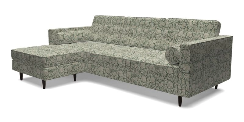 Marylebone RHF Corner Unit in Clever Tough And Eco Velvet Chrome