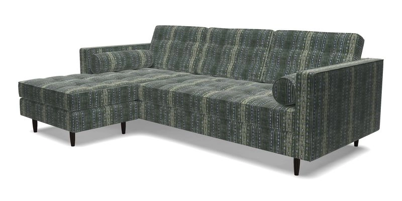 Marylebone RHF Corner Unit in Clever Tough And Eco Velvet Chrome