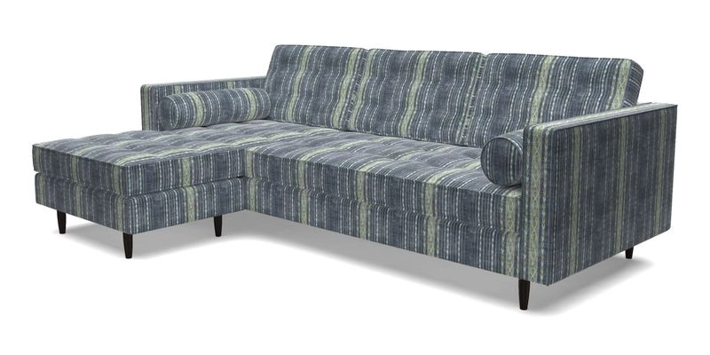 Marylebone RHF Corner Unit in Clever Tough And Eco Velvet Chrome