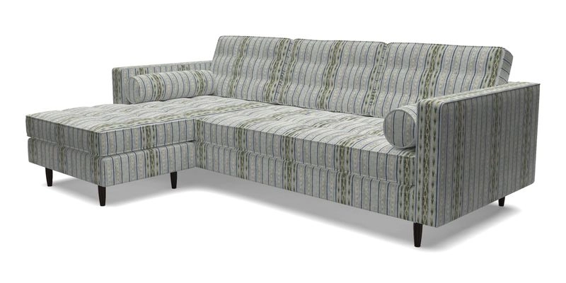 Marylebone RHF Corner Unit in Clever Tough And Eco Velvet Chrome