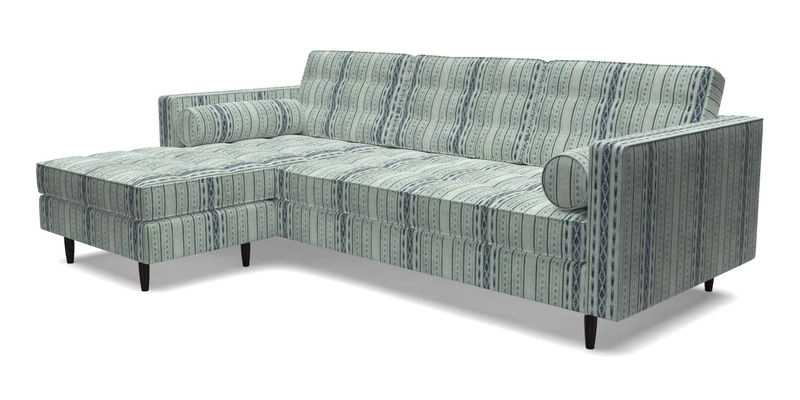 Marylebone RHF Corner Unit in Clever Tough And Eco Velvet Chrome
