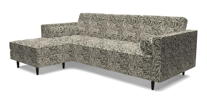 Marylebone RHF Corner Unit in Clever Tough And Eco Velvet Chrome