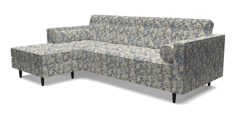 Marylebone RHF Corner Unit in Clever Tough And Eco Velvet Chrome