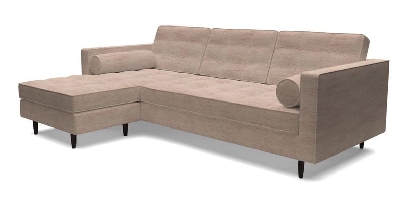 Marylebone RHF Corner Unit in Clever Tough And Eco Velvet Chrome