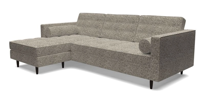 Marylebone RHF Corner Unit in Clever Tough And Eco Velvet Chrome