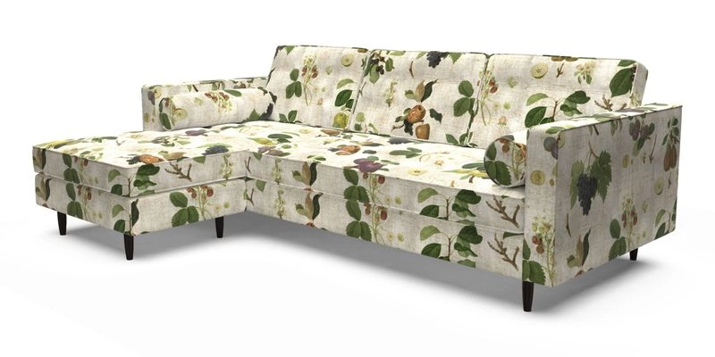 Marylebone RHF Corner Unit in Clever Tough And Eco Velvet Chrome