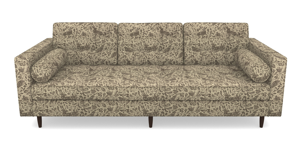 Product photograph of Marylebone 3 Seater Sofa In V A Drawn From Nature - Bird And Rabbit - Brown from Sofas and Stuff Limited