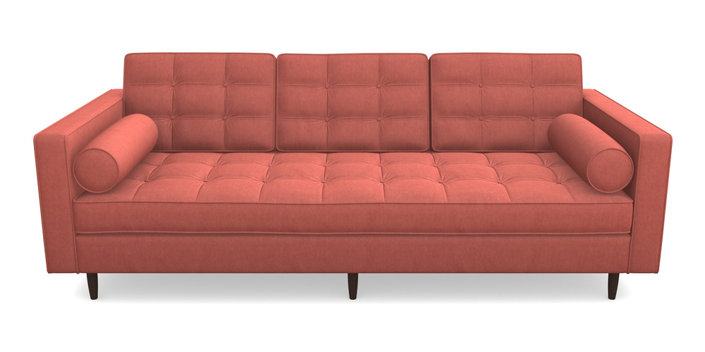 Product photograph of Marylebone 3 Seater Sofa In Clever Tough And Eco Velvet - Damson from Sofas and Stuff Limited