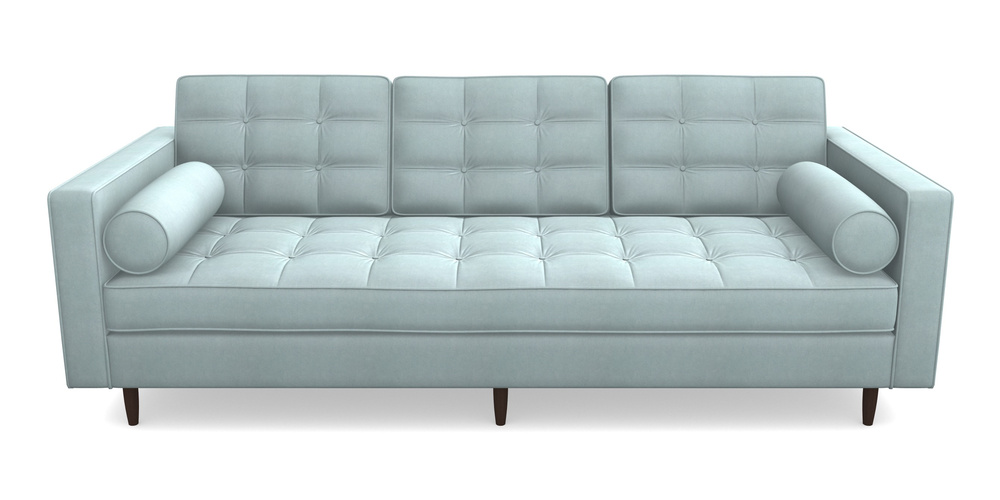 Product photograph of Marylebone 3 Seater Sofa In Clever Tough And Eco Velvet - Mineral from Sofas and Stuff Limited