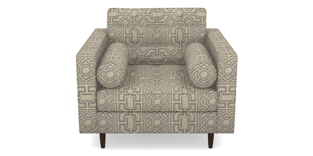 Product photograph of Marylebone Chair In Rhs Collection - Large Knot Garden Linen - Grey from Sofas and Stuff Limited