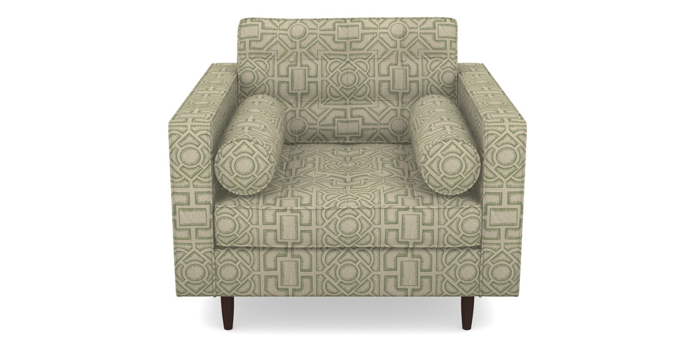 Product photograph of Marylebone Chair In Rhs Collection - Large Knot Garden Linen - Green from Sofas and Stuff Limited