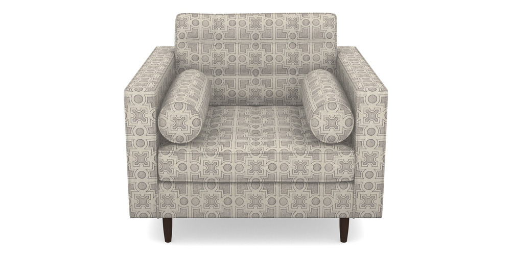 Product photograph of Marylebone Chair In Rhs Collection - Small Knot Garden Cotton Weave - Grey from Sofas and Stuff Limited