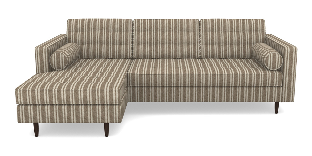 Product photograph of Marylebone Lhf Chaise In Cloth 22 - Barcode - Peat from Sofas and Stuff Limited