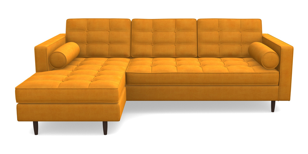 Product photograph of Marylebone Lhf Chaise In Clever Tough And Eco Velvet - Spice from Sofas and Stuff Limited