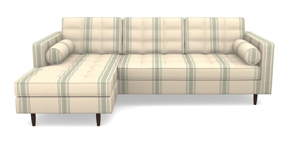 Product photograph of Marylebone Lhf Chaise In Cloth 22 - Racing Stripes Cheltenham - Mint from Sofas and Stuff Limited