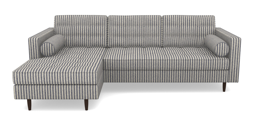 Product photograph of Marylebone Lhf Chaise In Cloth 22 - Pinstripe - Deep Water from Sofas and Stuff Limited