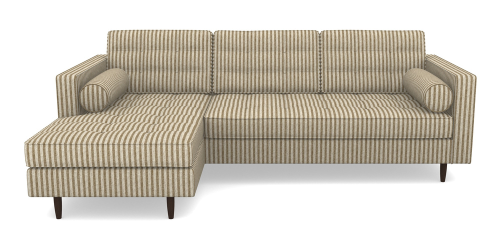 Product photograph of Marylebone Lhf Chaise In Cloth 22 - Pinstripe - Fallen Leaf from Sofas and Stuff Limited