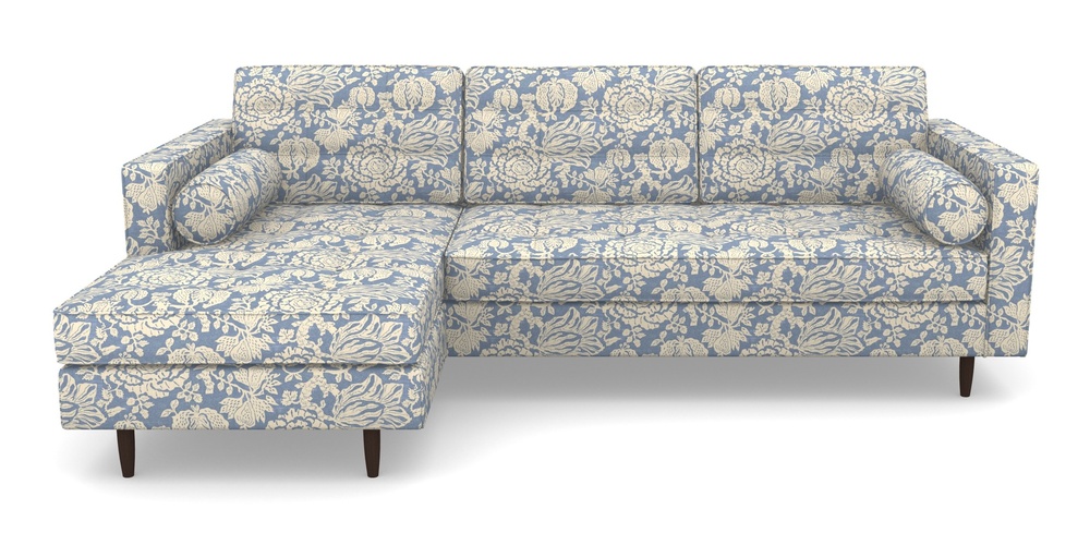 Product photograph of Marylebone Lhf Chaise In V A Brompton Collection - Flowering Kale - Morning Blue from Sofas and Stuff Limited